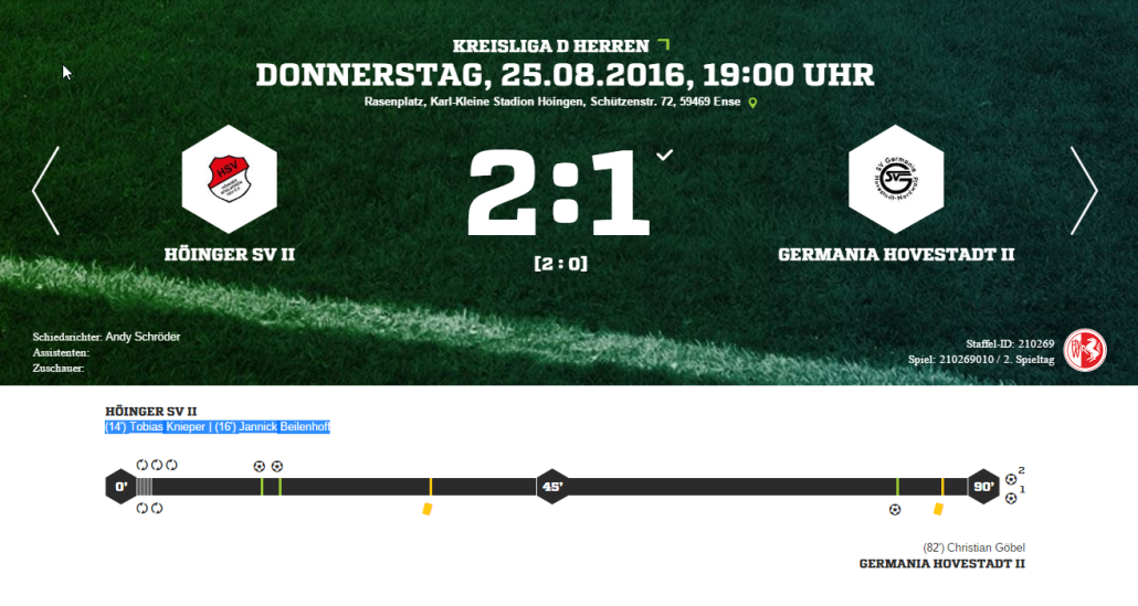 Zweite Mannschaft Höinger SV
