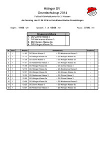 Grundschul-Cup Spielplan Klasse 3