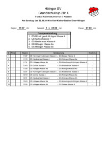 Grundschul-Cup Spielplan Klasse 4