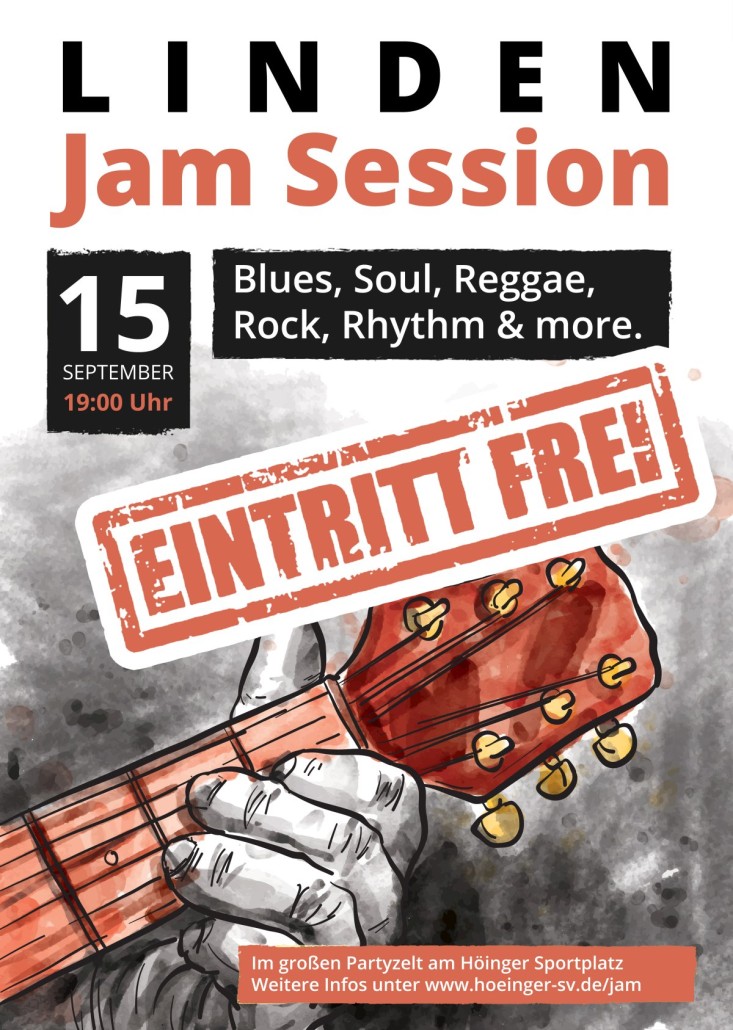 Jam Session 2017 - Eintritt kostenlos Jam Session 2017 - Eintritt kostenlos